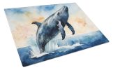 Humpback Whale Breaching Glass Cutting Board Decorative Tempered Glass Kitchen Cutting and Serving Board Large Size Chopping Board