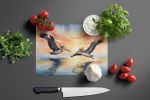 Pelicans Flying Glass Cutting Board Decorative Tempered Glass Kitchen Cutting and Serving Board Large Size Chopping Board