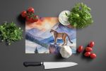 Mountain Majesty Lion Glass Cutting Board Decorative Tempered Glass Kitchen Cutting and Serving Board Large Size Chopping Board