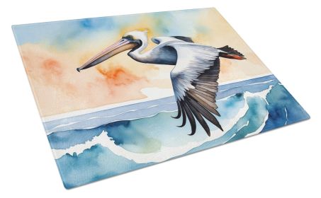 Pelican Soaring Glass Cutting Board Decorative Tempered Glass Kitchen Cutting and Serving Board Large Size Chopping Board (Default: Default)