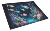 Bioluminescent Fish Glass Cutting Board Decorative Tempered Glass Kitchen Cutting and Serving Board Large Size Chopping Board