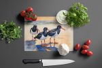 Oystercatchers Foraging Glass Cutting Board Decorative Tempered Glass Kitchen Cutting and Serving Board Large Size Chopping Board